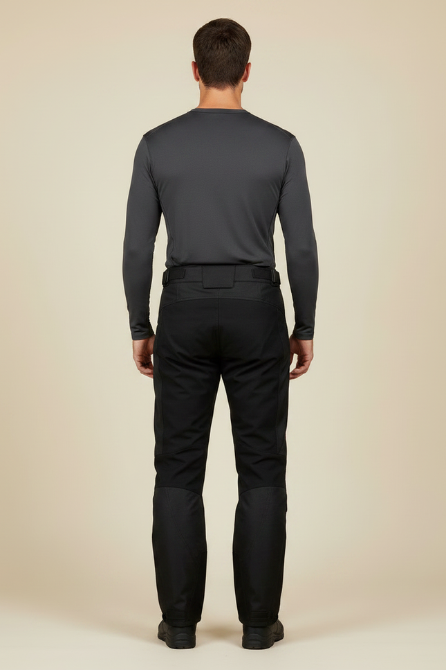 Pantalon De Pluie Noir Moto Réfléchissant Imperméable Homme - Polyester - vue 2