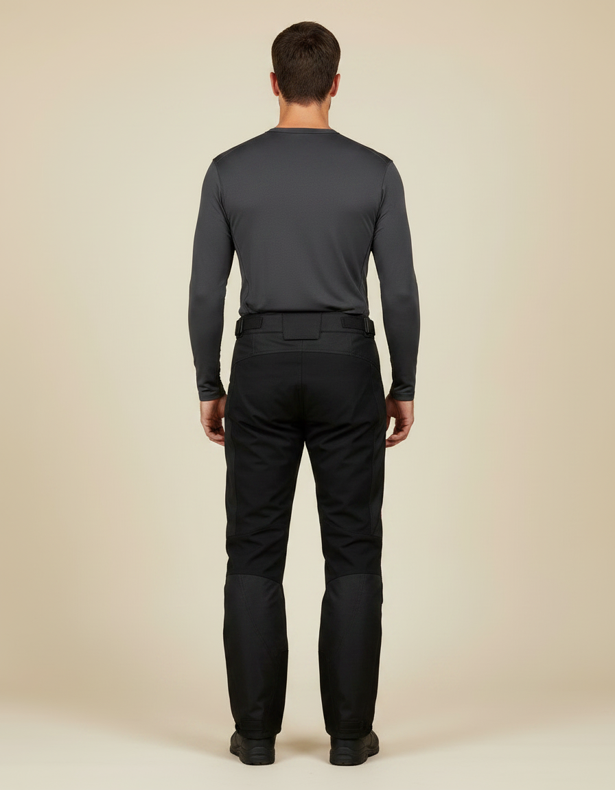 Pantalon De Pluie Noir Moto Réfléchissant Imperméable Homme - Polyester - vue 2