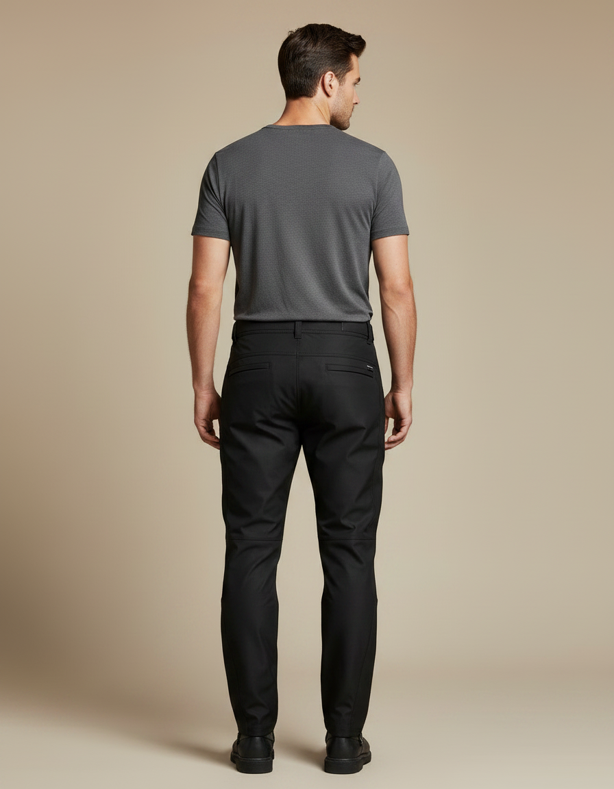 Pantalon De Pluie Noir Cargo Imperméable Renforcé Homme - Polyester - vue 2