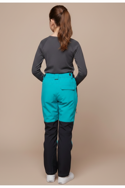 Pantalon De Pluie Turquoise Imperméable Enfant Ski - Bleu Polyester - vue 2