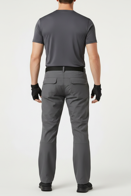 Pantalon De Pluie Gris Imperméable Sport Ceinturé Homme - Polyester - vue 2