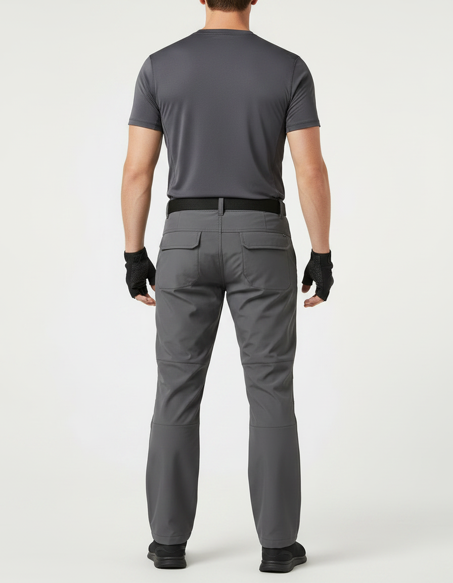Pantalon De Pluie Gris Imperméable Sport Ceinturé Homme - Polyester - vue 2
