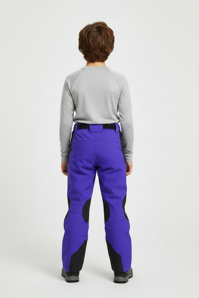 Pantalon De Pluie Enfant Imperméable Violet Noir Softshell - Polyester - vue 2
