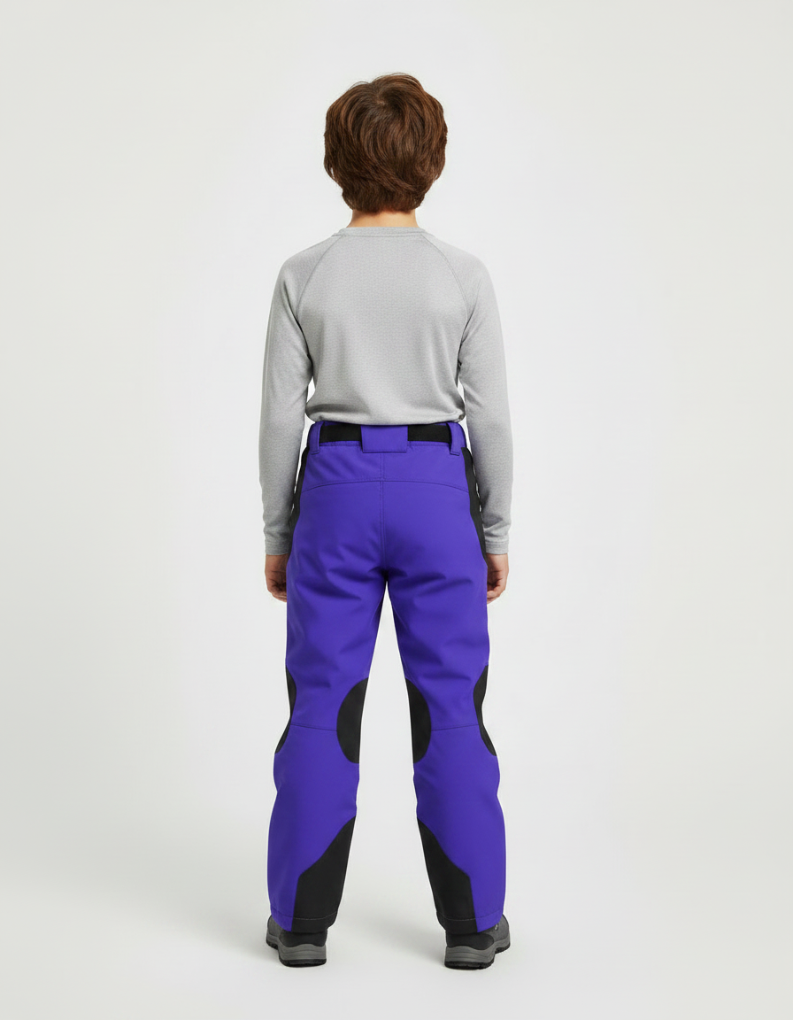 Pantalon De Pluie Enfant Imperméable Violet Noir Softshell - Polyester - vue 2
