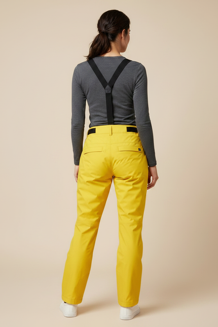Pantalon De Pluie Jaune Bretelles Amovibles Imperméable Femme - Polyester - vue 2