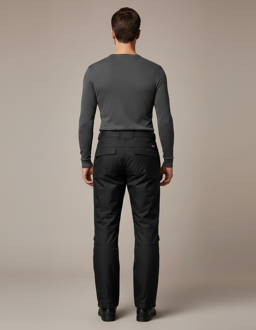 Pantalon De Pluie Noir Imperméable Homme Motard Renforcé - Polyester - vue 2