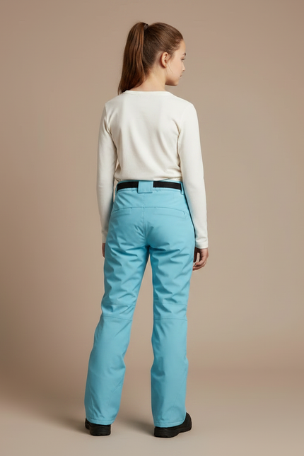Pantalon De Pluie Bleu Imperméable Enfant Ski Doublé - Polyester - vue 2