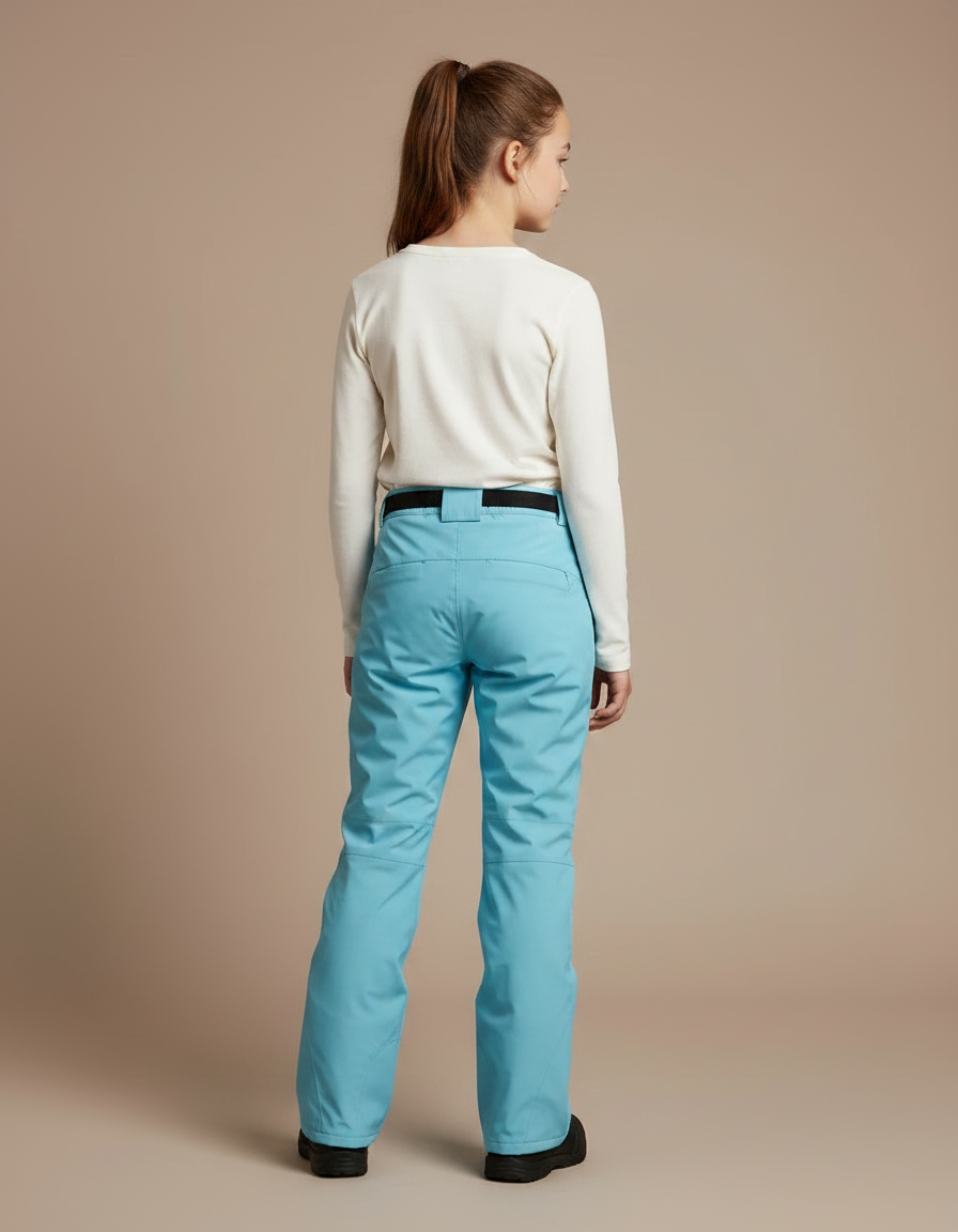 Pantalon De Pluie Bleu Imperméable Enfant Ski Doublé - Polyester - vue 2