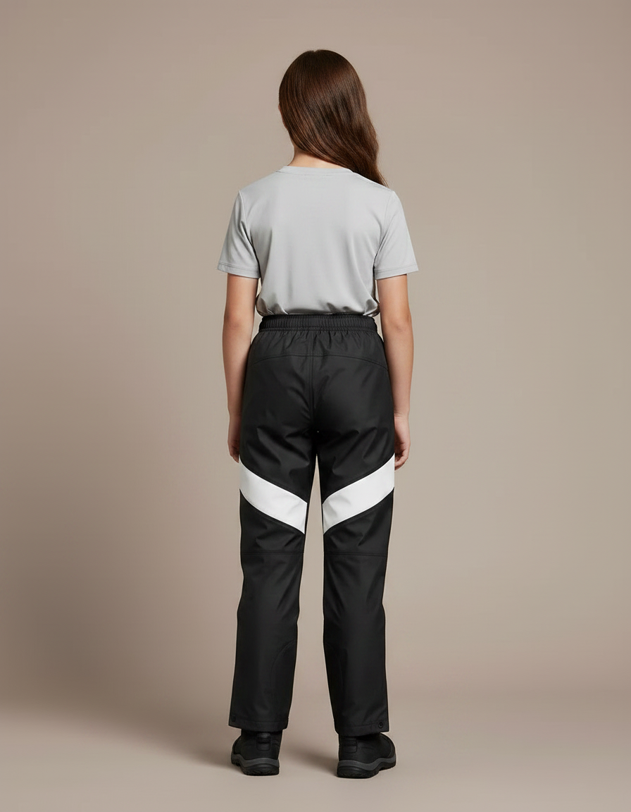 Pantalon De Pluie Noir Blanc Imperméable Enfant Sport - Polyester - vue 2