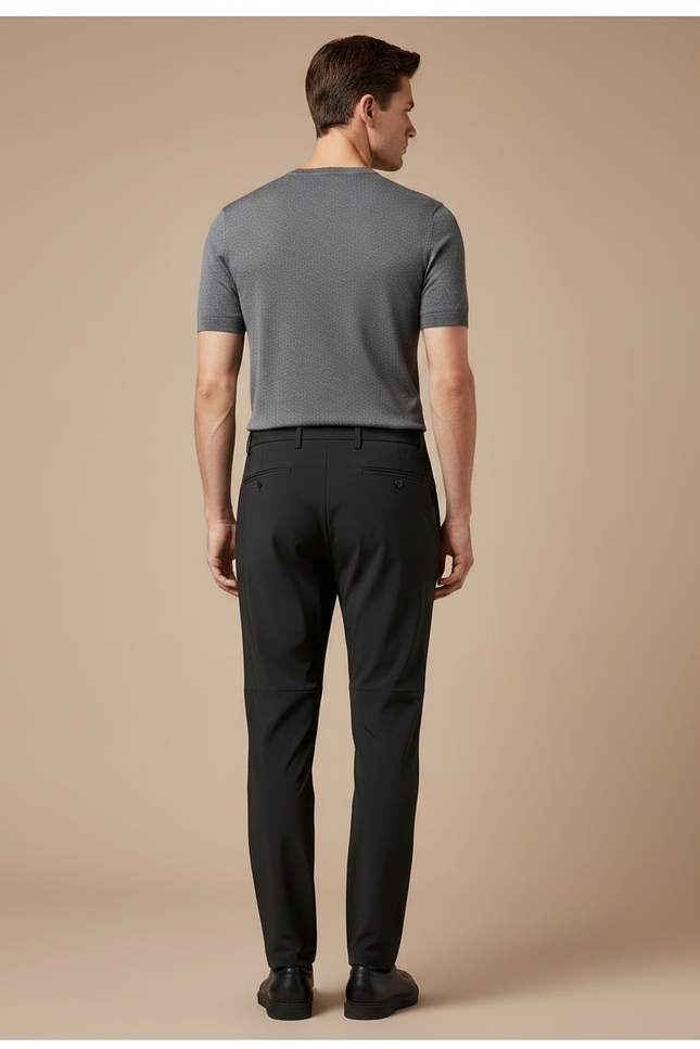 Pantalon De Pluie Noir Homme Élastique Séchage Rapide Décontracté - Polyester - vue 2