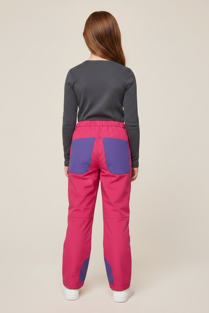 Pantalon De Pluie Rose Violet Imperméable Enfant Ski - Polyester - vue 2