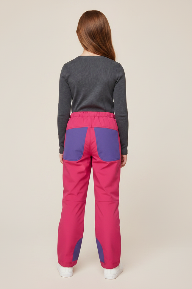 Pantalon De Pluie Rose Violet Imperméable Enfant Ski - Polyester - vue 2