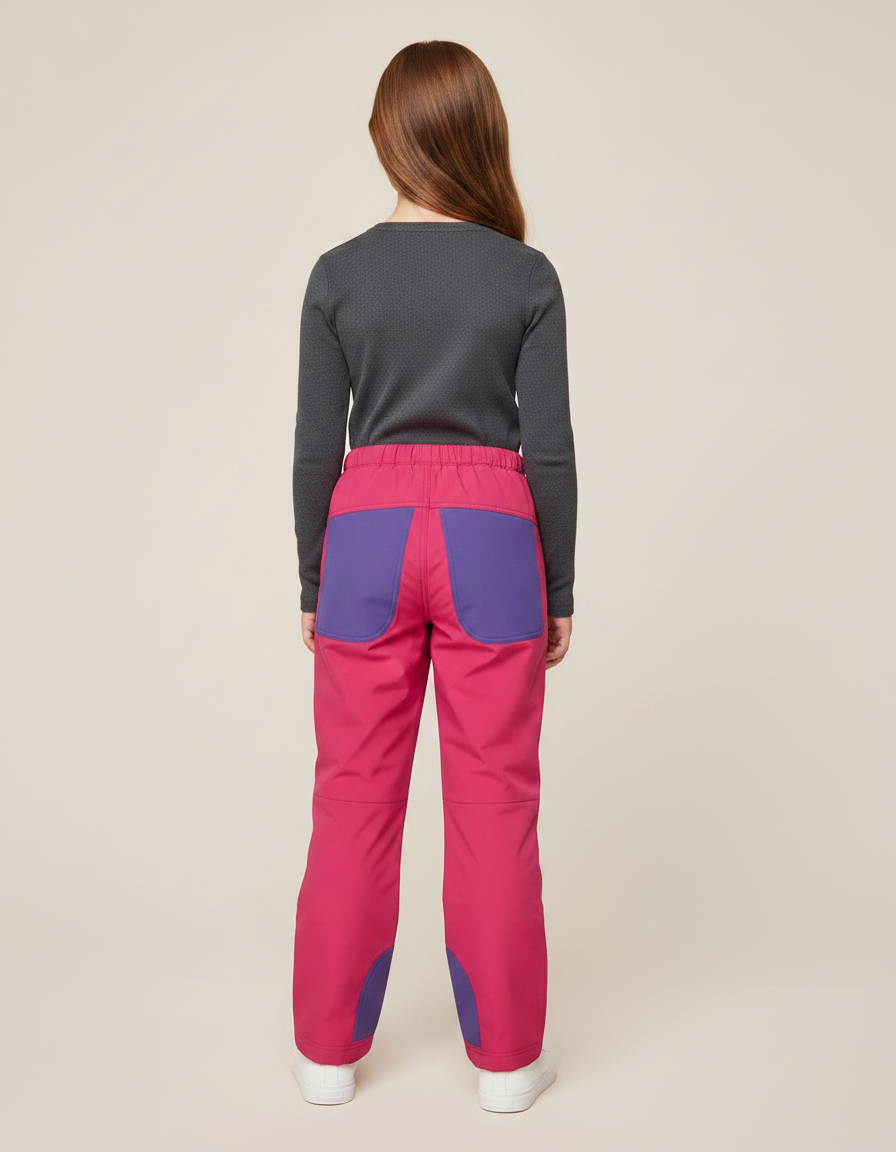 Pantalon De Pluie Rose Violet Imperméable Enfant Ski - Polyester - vue 2