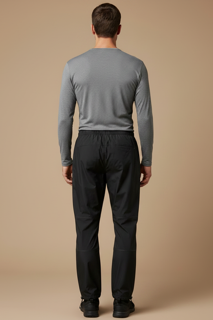 Pantalon De Pluie Noir Ample Imperméable Homme Randonnée - Polyester - vue 2
