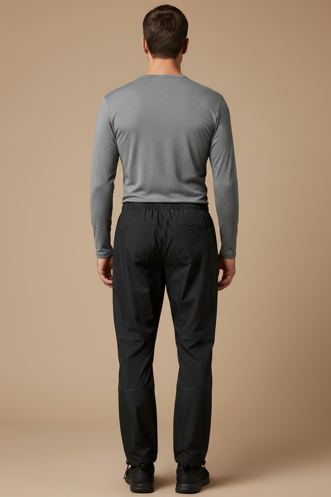 Pantalon De Pluie Noir Ample Imperméable Homme Randonnée - Polyester - vue 2