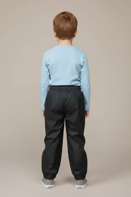 Pantalon De Pluie Noir Imperméable Enfant Élastiqué Unisexe - Polyester - vue 2