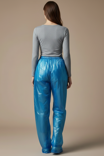 Pantalon Pluie Avec Surchaussures - Bleu Polyester - vue 2