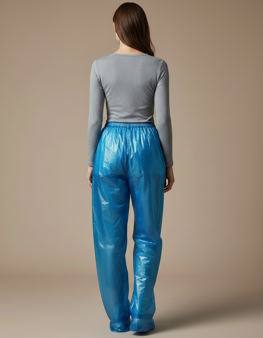 Pantalon Pluie Avec Surchaussures - Bleu Polyester - vue 2