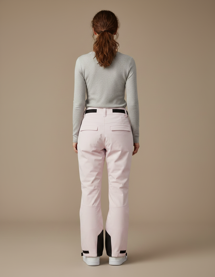 Pantalon De Pluie Rose Imperméable Ceinturé Ski Femme - Polyester - vue 2
