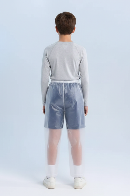 Pantalon De Pluie Transparent Imperméable Enfant Léger - Bleu Polyester - vue 2