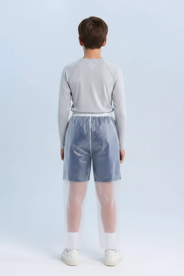 Pantalon De Pluie Transparent Imperméable Enfant Léger - Bleu Polyester - vue 2