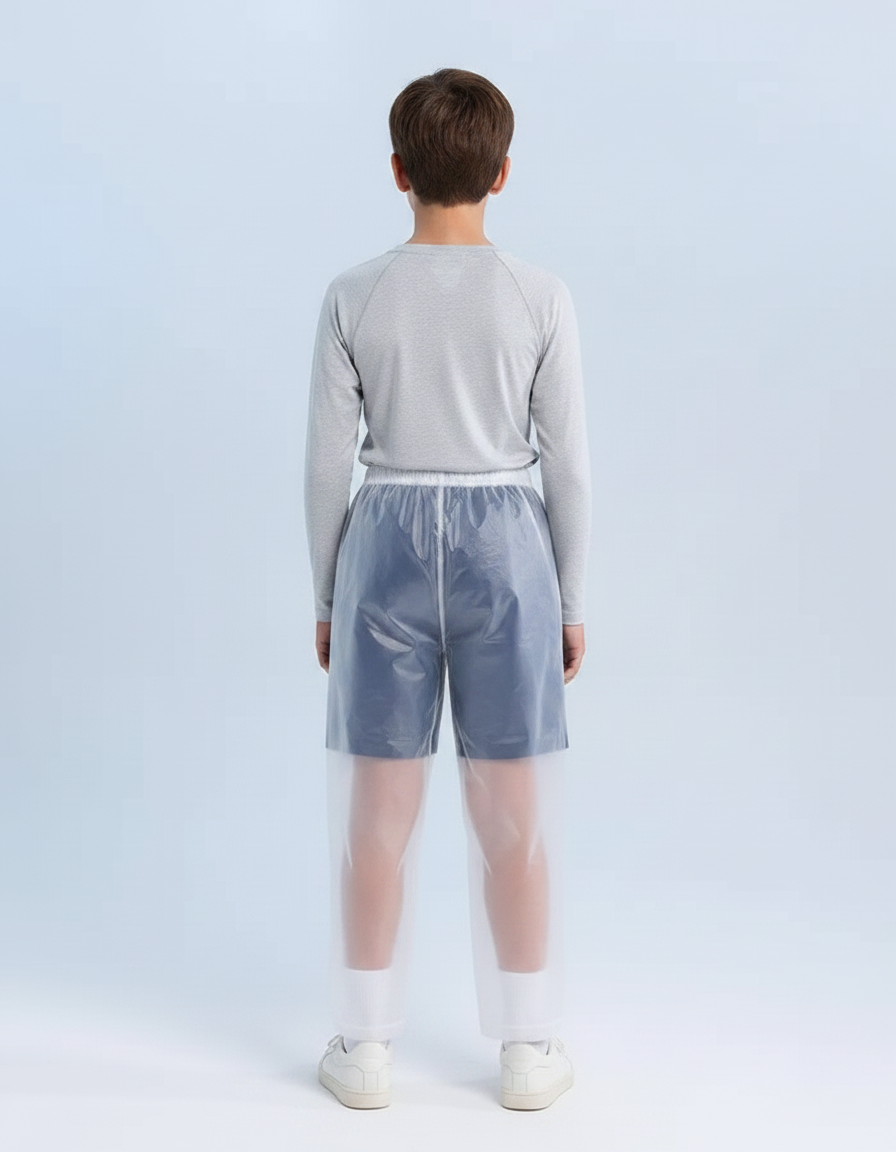 Pantalon De Pluie Transparent Imperméable Enfant Léger - Bleu Polyester - vue 2