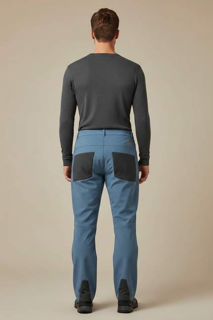 Pantalon De Pluie Bleu Imperméable Randonnée Homme - Polyester - vue 2
