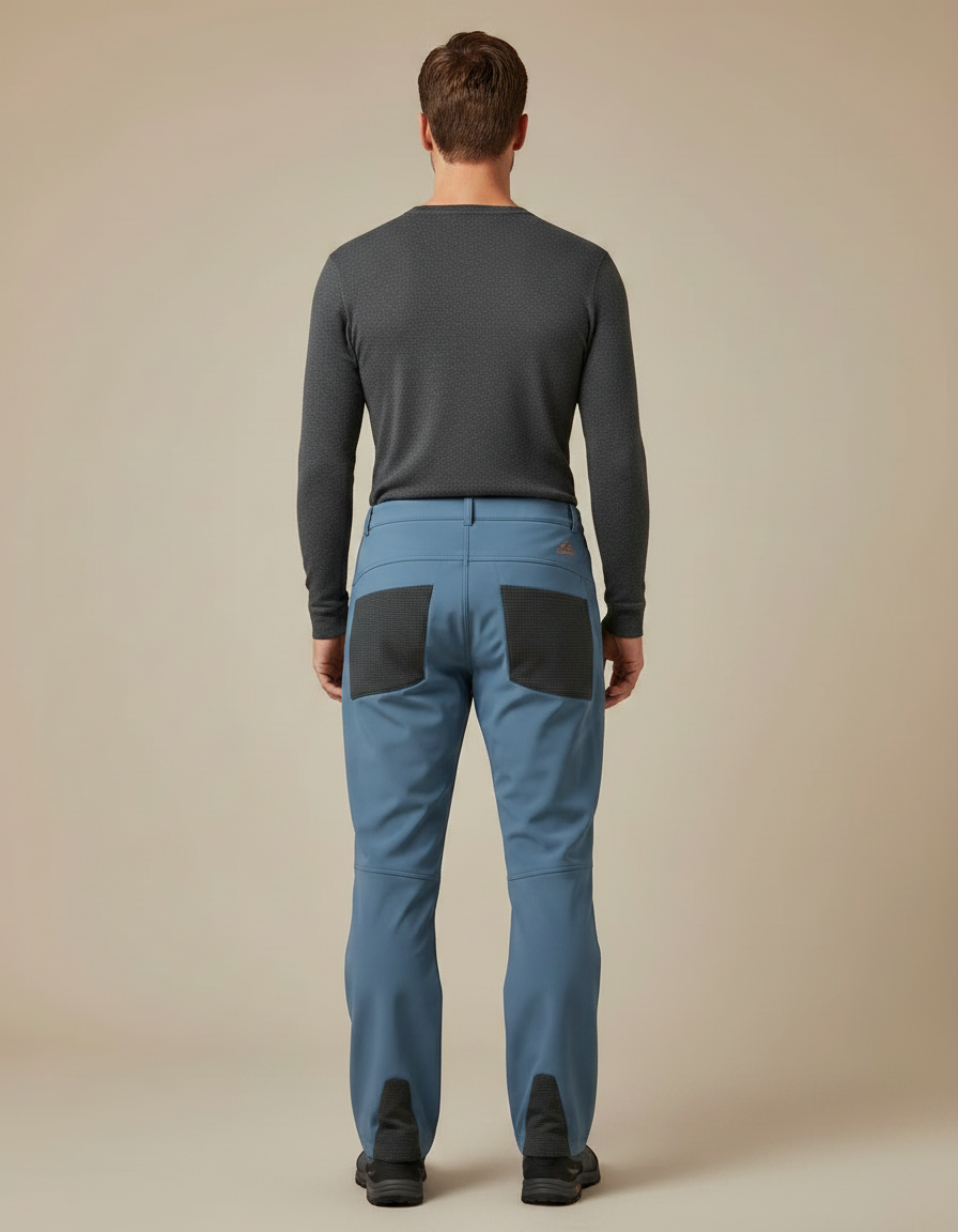 Pantalon De Pluie Bleu Imperméable Randonnée Homme - Polyester - vue 2