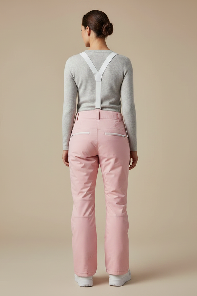 Pantalon De Pluie Rose Imperméable Bretelles Femme - Polyester - vue 2