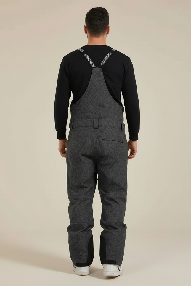 Pantalon De Pluie Gris Imperméable Bretelles Homme Ski - Polyester - vue 2