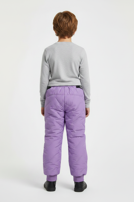 Pantalon De Pluie Violet Matelassé Élastique Chaud Enfant - Polyester - vue 2
