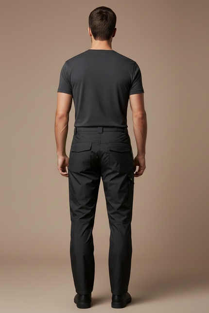 Pantalon De Pluie Noir Fluorescent Imperméable Homme - Polyester - vue 2