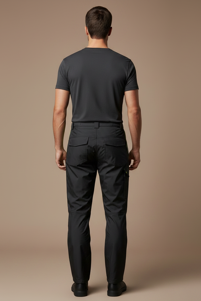 Pantalon De Pluie Noir Fluorescent Imperméable Homme - Polyester - vue 2