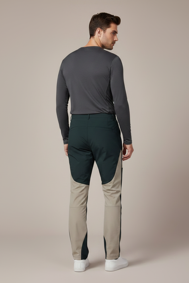 Pantalon De Pluie Bicolore Extensible Léger Randonnée Homme - Multicolore Polyester - vue 2