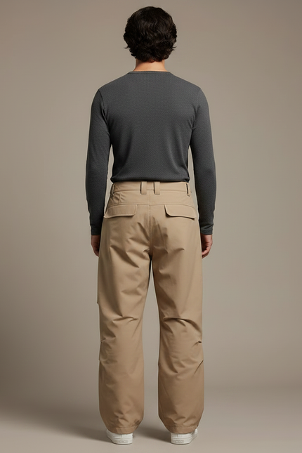 Pantalon De Pluie Beige Ample Imperméable Homme Décontracté - Gabardine - vue 2