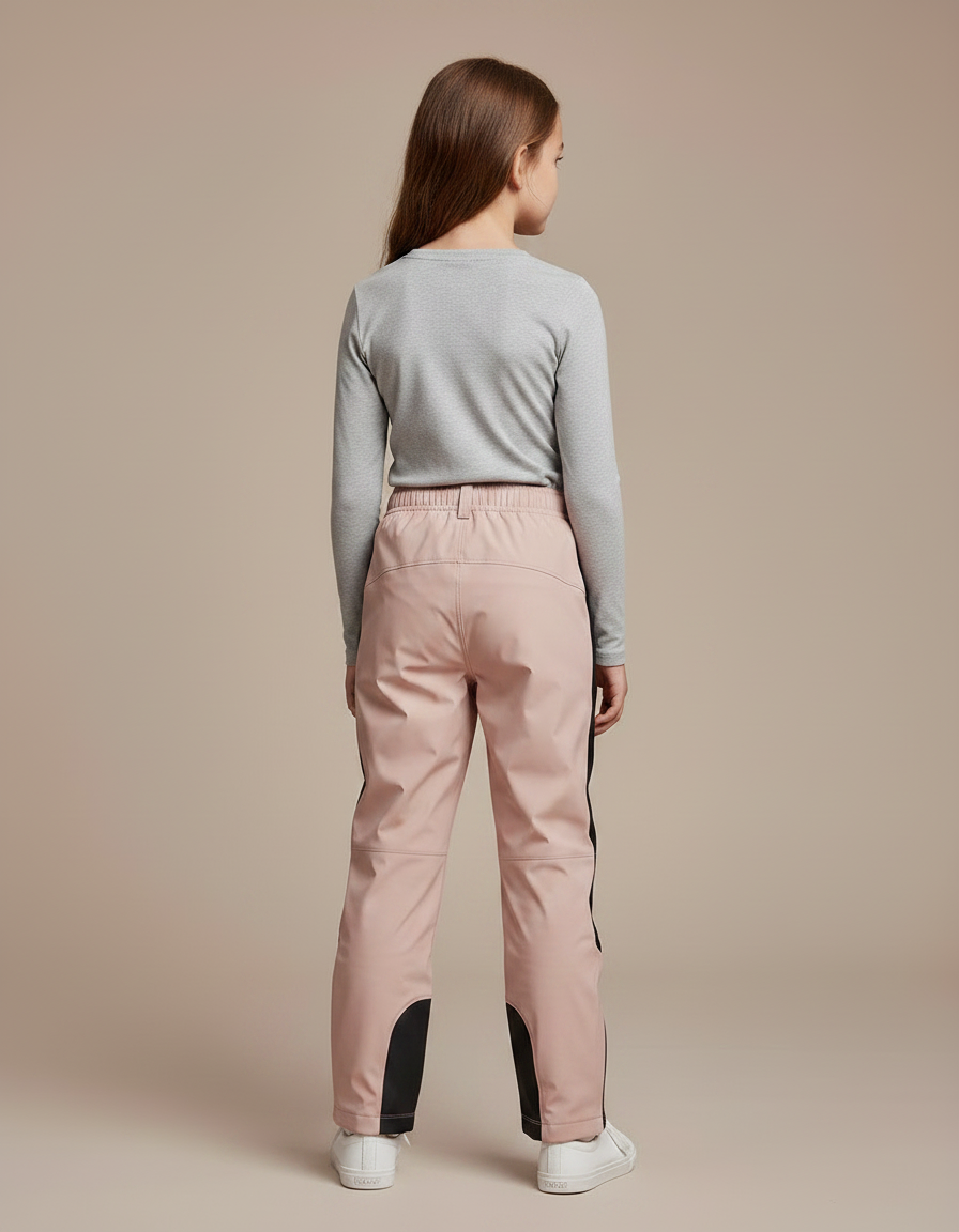 Pantalon De Pluie Rose Imperméable Sport Zippé Enfant - Polyester - vue 2