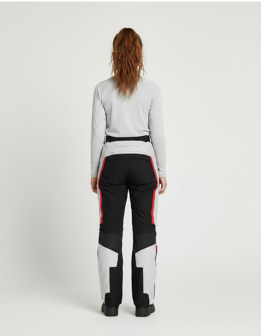 Pantalon De Pluie Moto Imperméable Réfléchissant Noir Blanc - Multicolore Polyester - vue 2