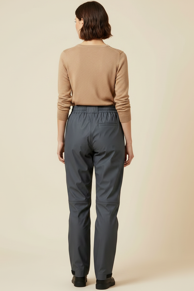 Pantalon De Pluie Gris Imperméable Coupe Droite Femme - Polyester - vue 2