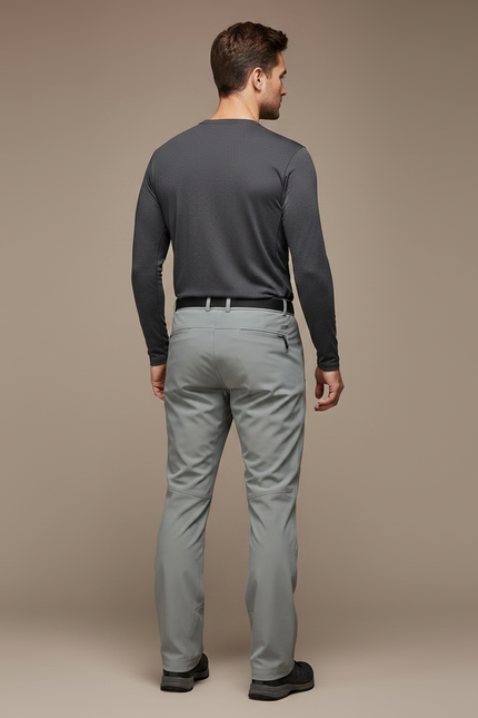 Pantalon De Pluie Pour Randonnée - Gris Polyester - vue 2