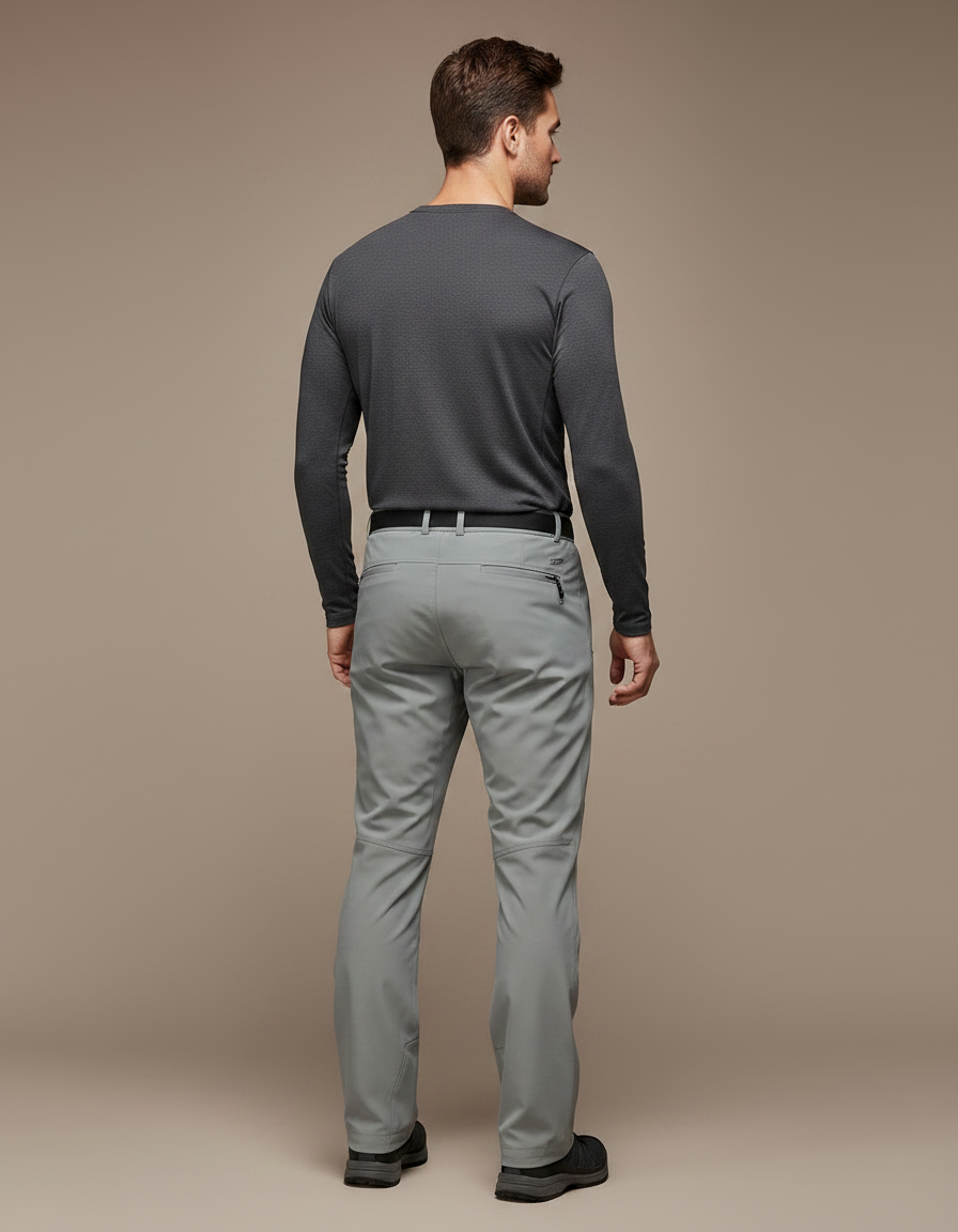 Pantalon De Pluie Pour Randonnée - Gris Polyester - vue 2