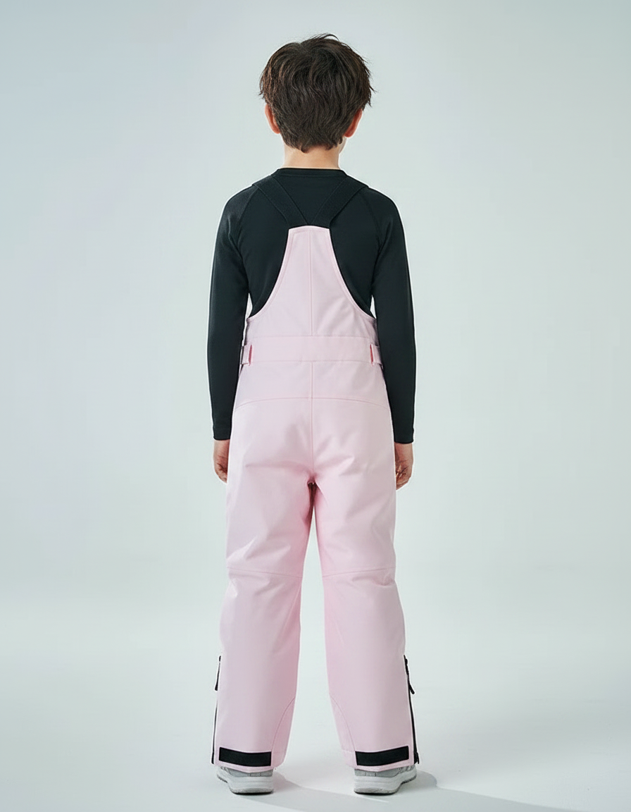 Pantalon De Pluie Rose Imperméable Bretelles Unisexe Ski - Polyester - vue 2