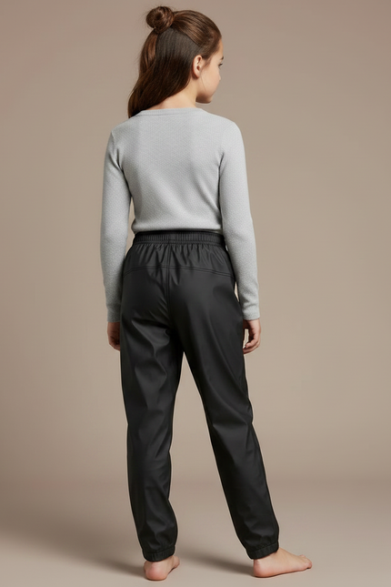 Pantalon De Pluie Noir Impermééable Enfant Ajustable - Polyester - vue 2