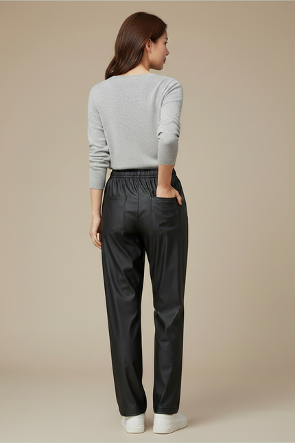 Pantalon De Pluie Noir Imperméable Décontracté Femme - Polyester - vue 2