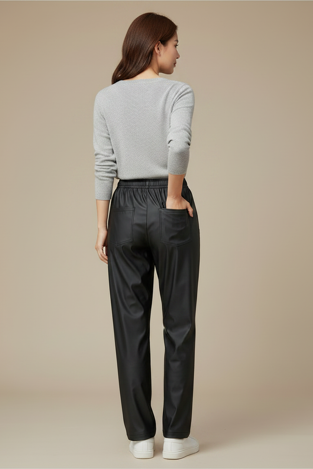 Pantalon De Pluie Noir Imperméable Décontracté Femme - Polyester - vue 2