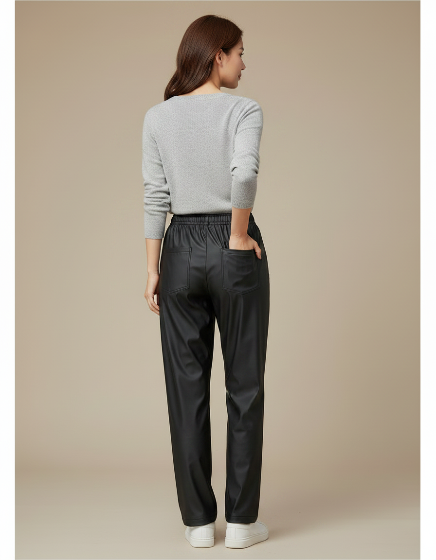 Pantalon De Pluie Noir Imperméable Décontracté Femme - Polyester - vue 2