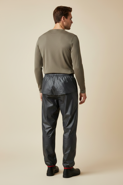Pantalon De Pluie Noir Imperméable Réfléchissant Homme Chevrons - Polyester - vue 2