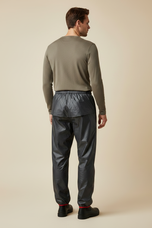 Pantalon De Pluie Noir Imperméable Réfléchissant Homme Chevrons - Polyester - vue 2