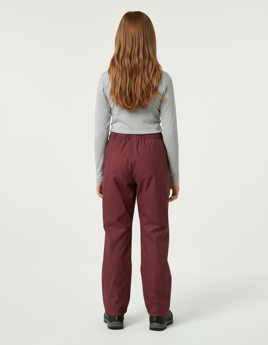 Pantalon De Pluie Bordeau Imperméable Ample Enfant - Bordeaux Polyester - vue 2