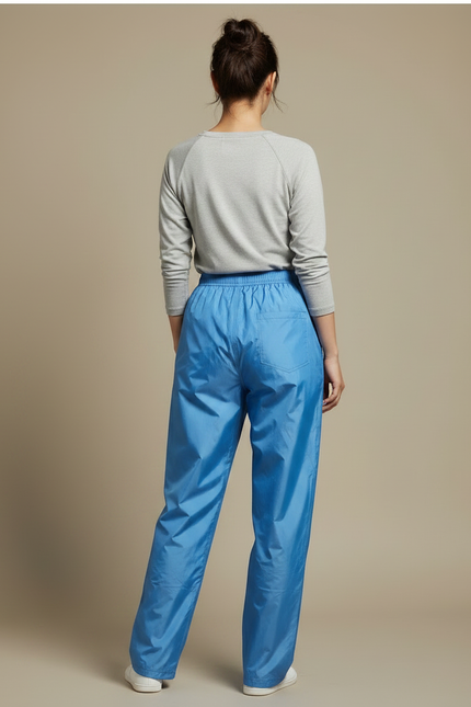 Pantalon De Pluie Bleu Brillant Ample Léger Imperméable - Polyester - vue 2