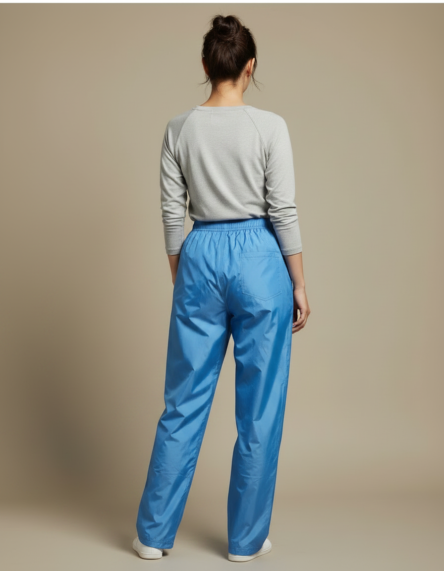 Pantalon De Pluie Bleu Brillant Ample Léger Imperméable - Polyester - vue 2